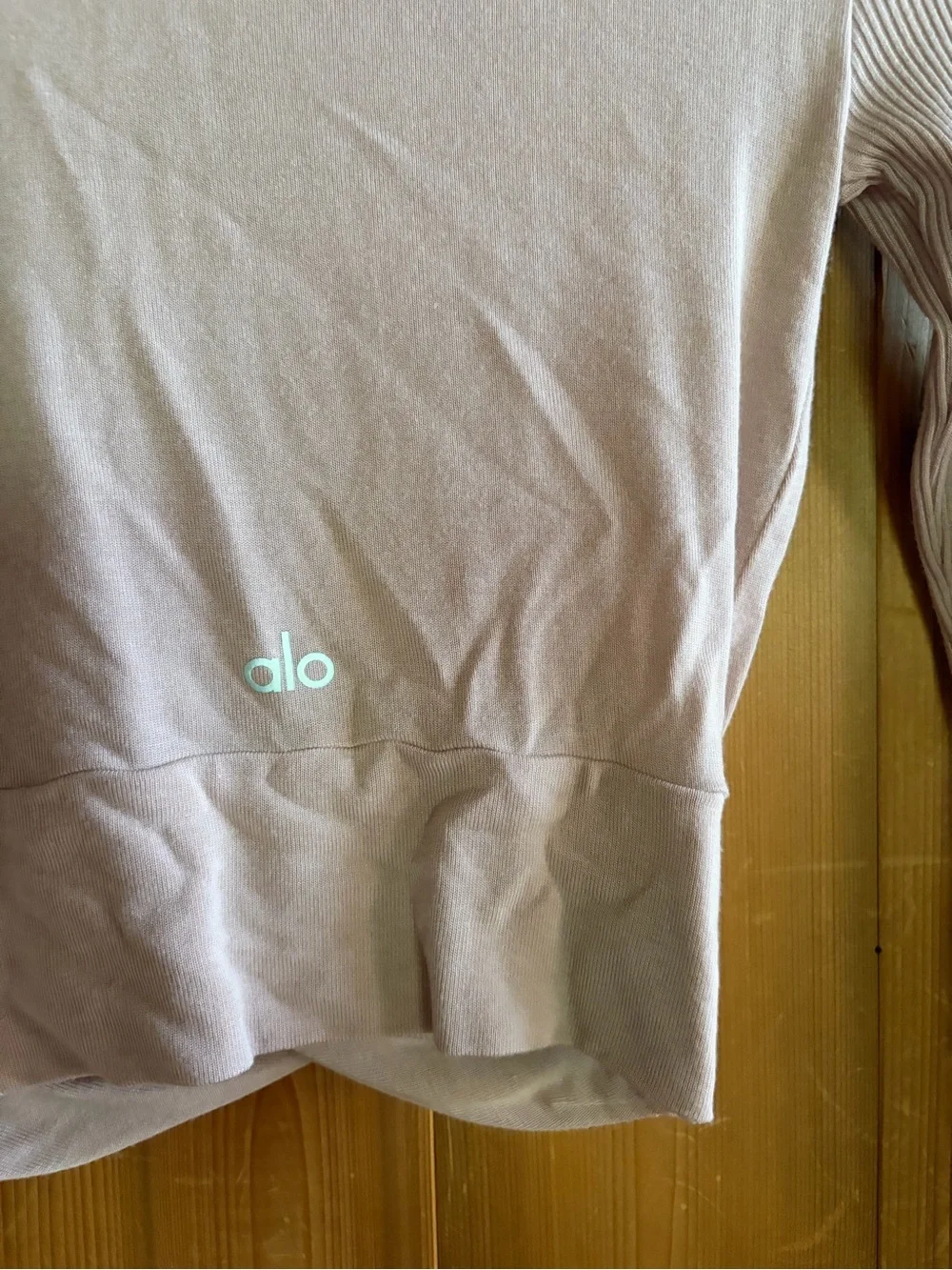 Alo Cover Long Sleeve Top in Dusty Pink